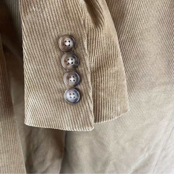 Chaps Brown Tan Corduroy Blazer Sport Coat Patch Elbow Size 40R - Picture 5 of 11